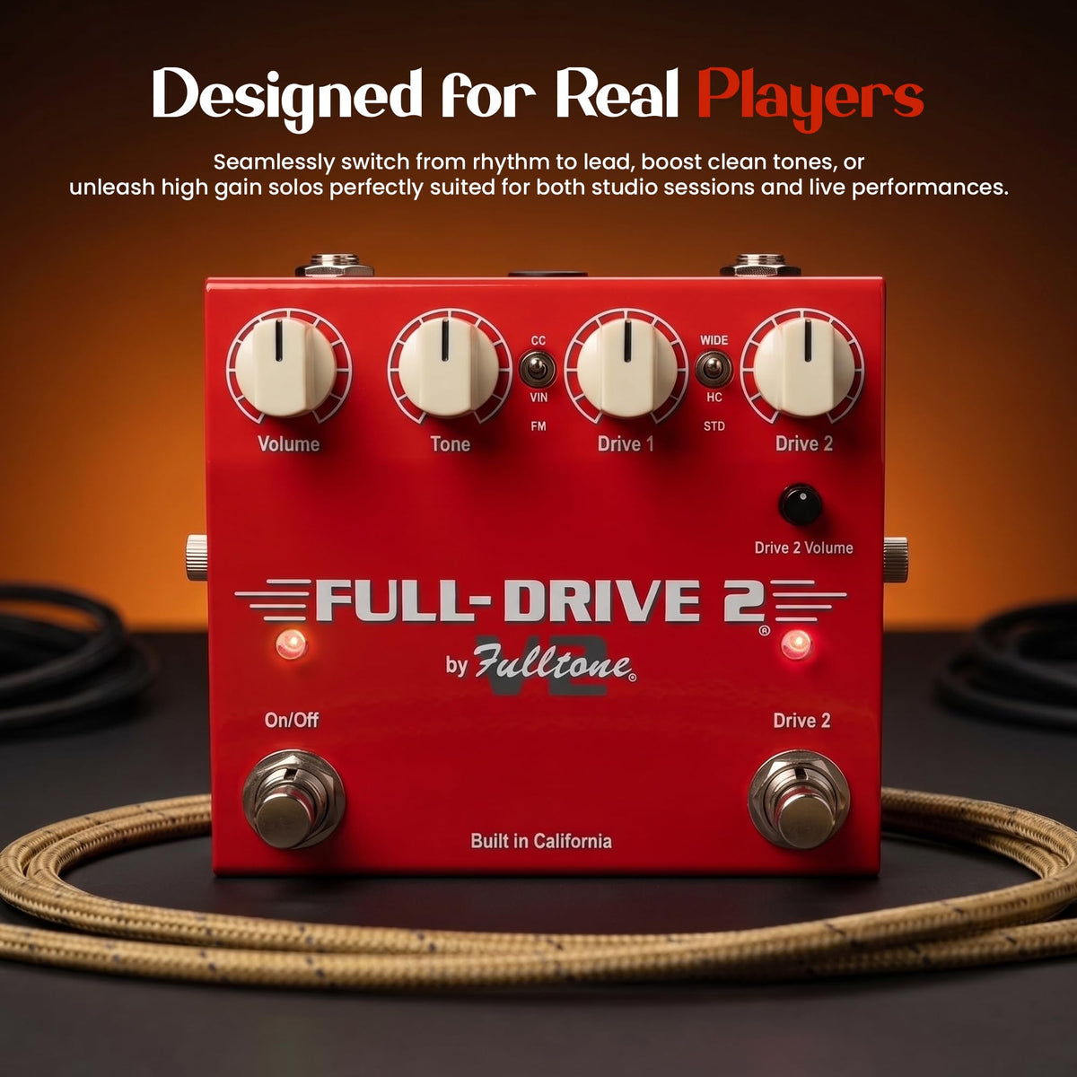 Fulltone Full-Drive 2 V2 Overdrive Pedal with Boost alternate product view 6 — Slide 6 of 8