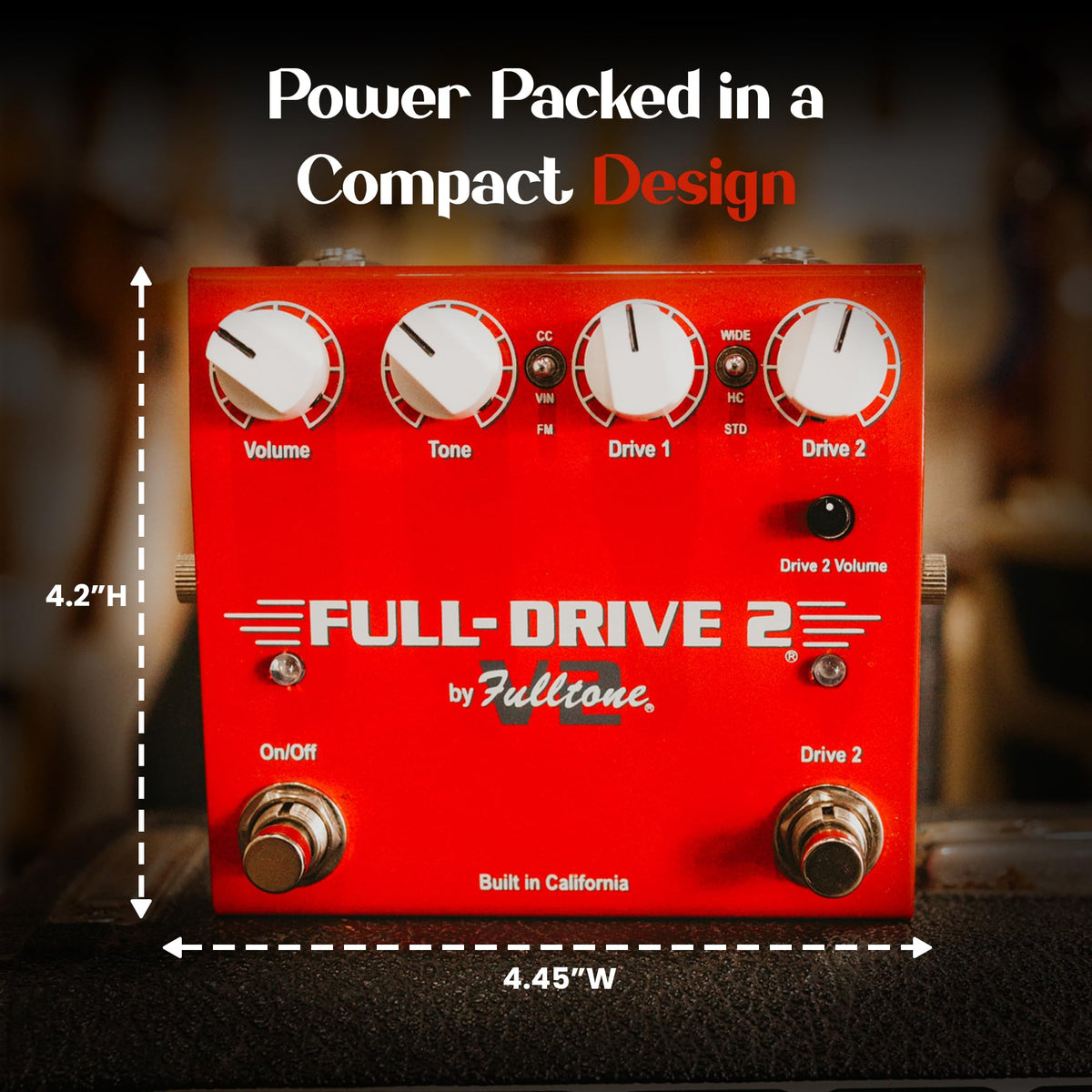 Fulltone Full-Drive 2 V2 Overdrive Pedal with Boost alternate product view 7 — Slide 7 of 8