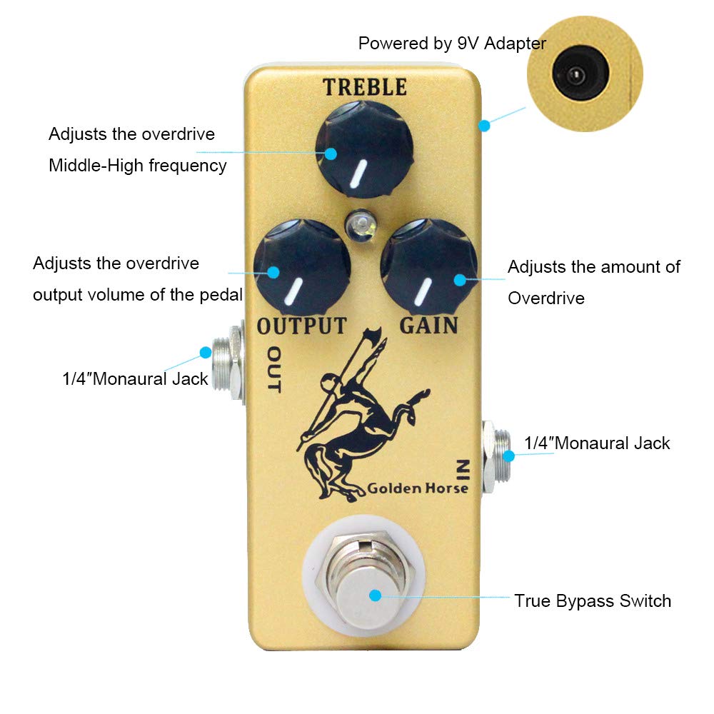 Mosky Audio Golden Horse Guitar pedal with Overdrive Function alternate product view 6 — Slide 6 of 6