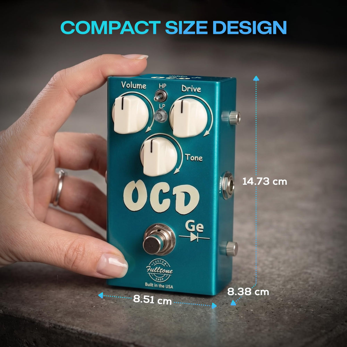 Fulltone Custom Shop OCD-Ge Germanium Obsessive Compulsive Drive Pedal alternate product view 8 — Slide 8 of 8