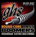 GHS Strings RC-H3045 Round Core Bass Boomers, 4-Set, Silver, Heavy Gauge, 50-115 (37.25" Winding)