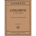 Schumann Robert Concerto In a minor Op. 129. For Cello and Piano. by Leonard Rose. International
