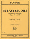 Popper, David - 15 Easy Studies for Cello Solo Published by International Music Company
