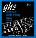 GHS String - Brite Flats - Flatwound Guitar Strings - Alloy 52 - Smoother Flat Surface Extra Bright Tone - Regular Gauge - (730 SET) - 12-54