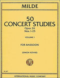 Milde: 50 Concert Studies, Op. 26 Volume 1 - Bassoon (International 467)