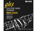 GHS Strings Brite Flats Bass Guitar Strings (ML3075), Medium Light, 52-103