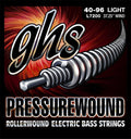 GHS Strings – Pressurewound Bass Guitar Strings – Alloy 52 Rollerwound for Smooth Feel, Bright Punchy Tone & Reduced Finger Noise – Made in USA – Light Gauge - (L7200 SET) - 40-96