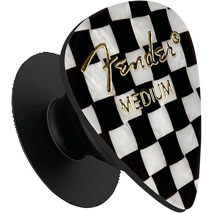 Fender Guitar Pick Phone Grip with Adhesive Backing (Checkered) — Slide 1 of 6