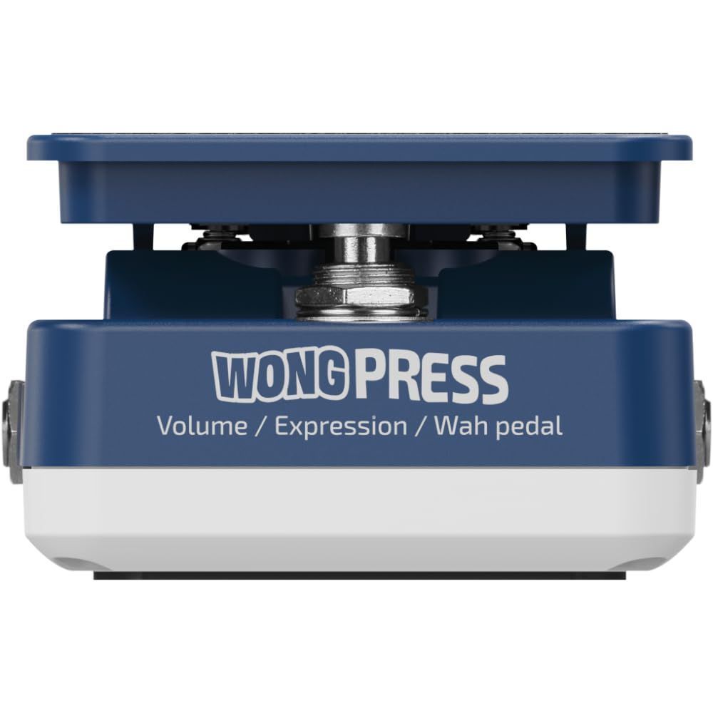 Hotone SP-21 Wong Press volume, expression and wah pedal — rear-end view with Wong Press label — Slide 6 of 9