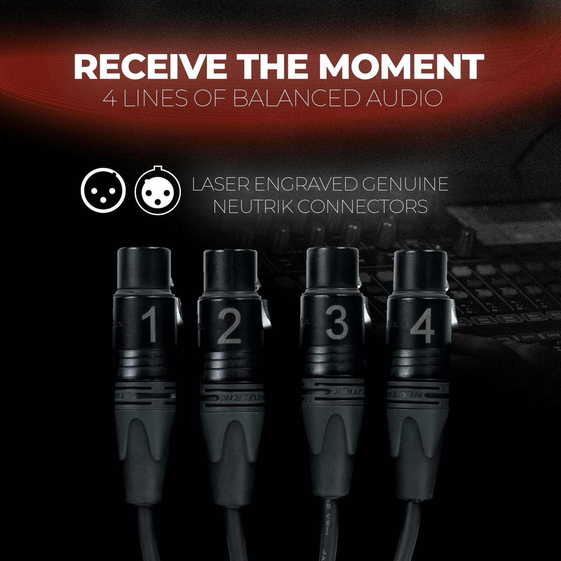 Sound Tools SuperCAT Sound Tails Male RJ45 to Female Breakout XLR – 4 Channel Audio & Ethernet to XLR – Compatible with Audio Mixer, Amplifier, Speaker, Microphone, DMX Controller or Intercom Systems — Slide 4 of 5