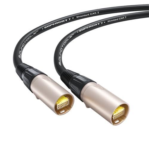 Sound Tools SuperCAT 7 Shielded EtherCON Cable – Professional CAT7 Audio and Data Cable with Neutrik Connectors – Rugged Polyurethane Jacket – 10Gbps High-Speed Performance – 50 Feet Black — Slide 2 of 6