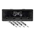 P Pluginz Jack Rack wall mounting Key Hanger. Includes 4 Guitar Plug Keychains and wall mounting Hardware. (Ghost)