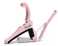 Kyser Musical Products Fender X Quick-Change Electric Guitar Capo, KGEFSPA, Shell Pink - For Electric Guitars, Collaboration with Fender, Made in USA, Quality, Strong, Lightweight, Quick
