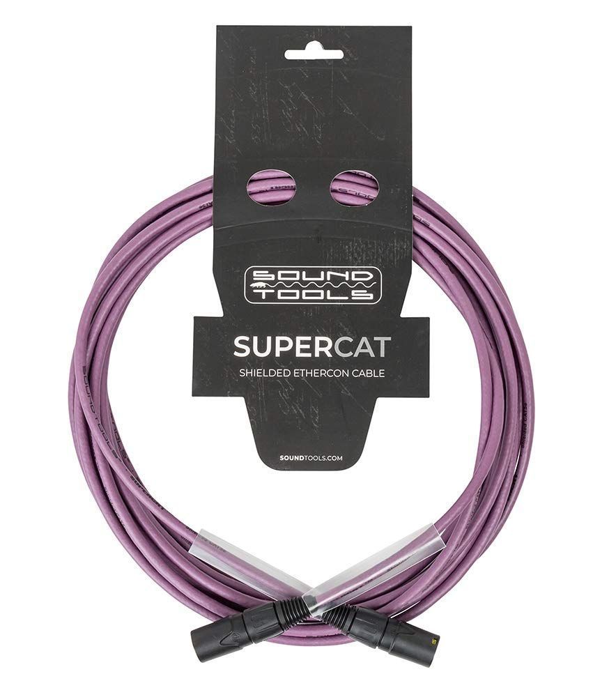 Sound Tools SuperCAT Professional Grade Shielded CAT5e etherCON Cable – High-Speed Ethernet Cable with 6Gbps Data Transfer – Flexible Polyurethane Jacket & Neutrik Connectors (10 feet, Purple) — Slide 5 of 5