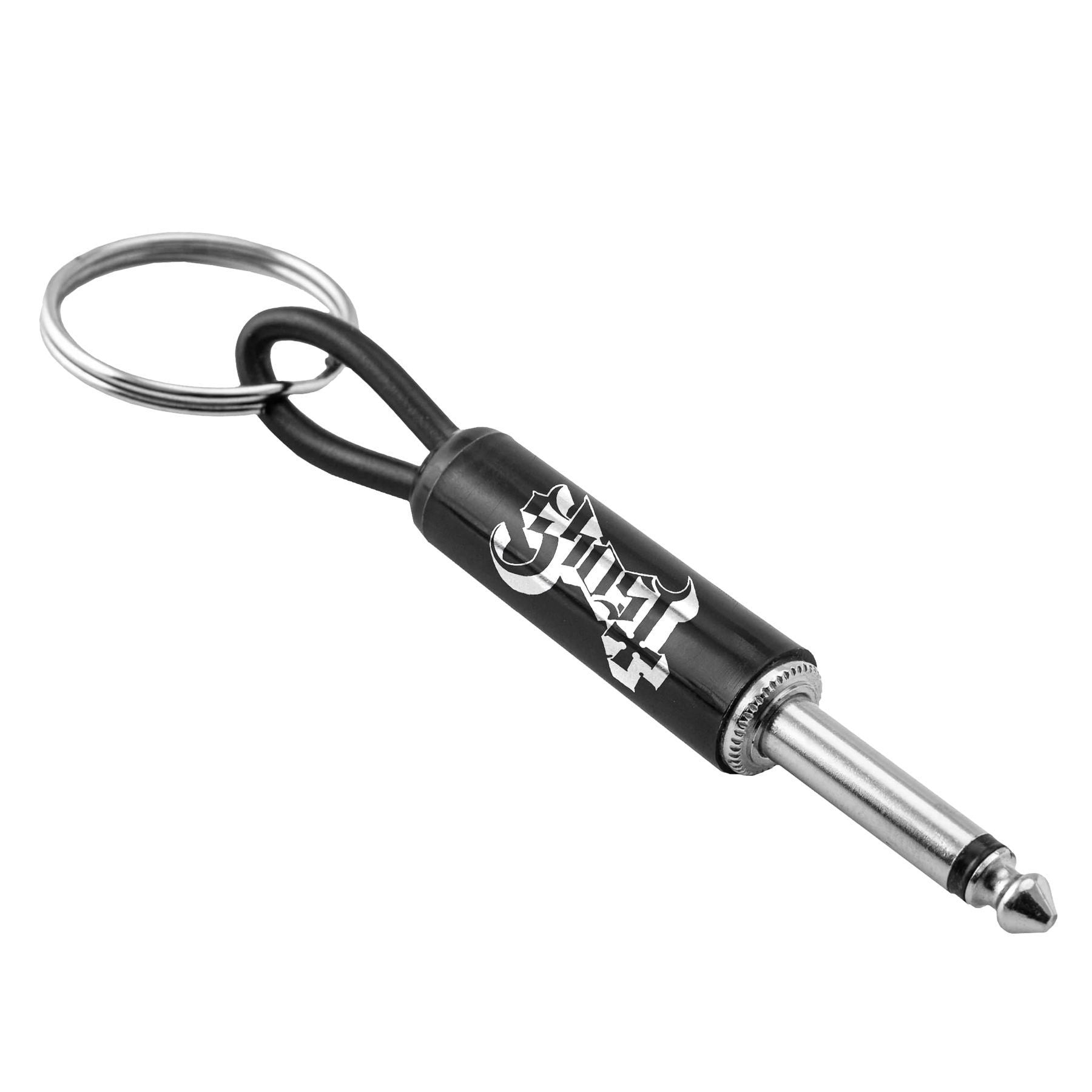 P Pluginz Jack Rack wall mounting Key Hanger. Includes 4 Guitar Plug Keychains and wall mounting Hardware. (Ghost) — Slide 7 of 7
