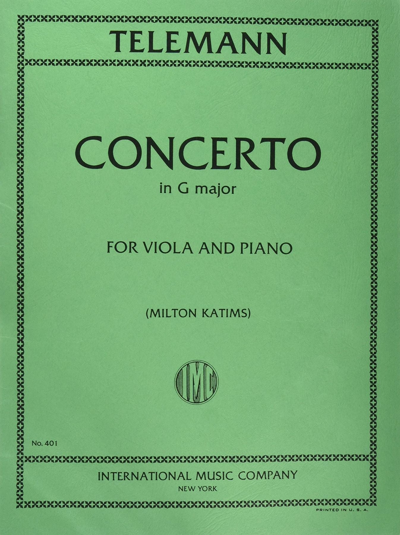 Concerto in G Major Viola and Piano