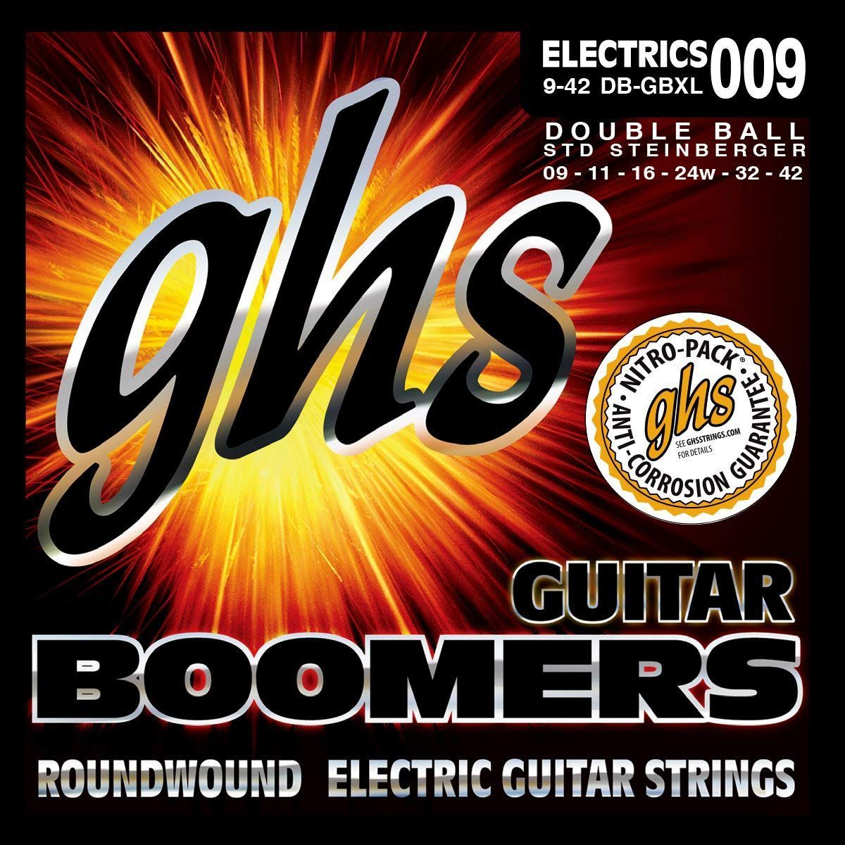 GHS Boomers Double Ball-End Electric Guitar Strings – Extra Light 9-42 (DB-GBXL) – Nickel-Plated Steel Roundwound – Bright, Flexible Tone – Fits Headless Guitars – Made in USA — Slide 1 of 4