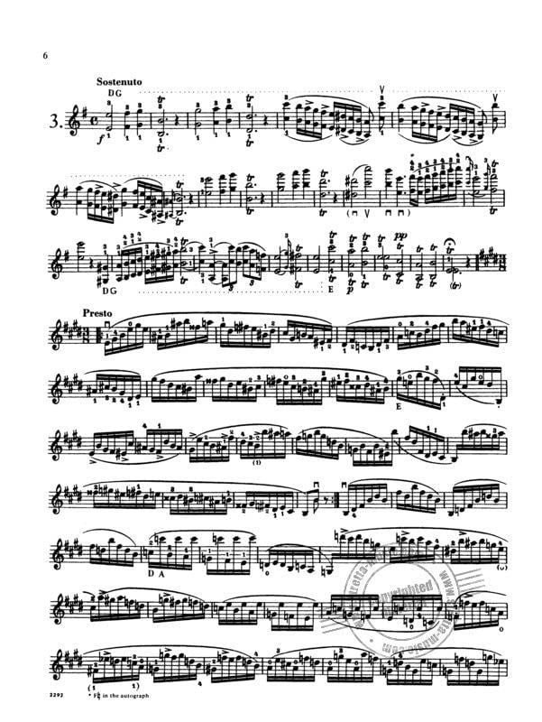 Paganini, Niccolo- 24 Caprices for Violin - by Ivan Galamian - Published by International — Slide 3 of 4