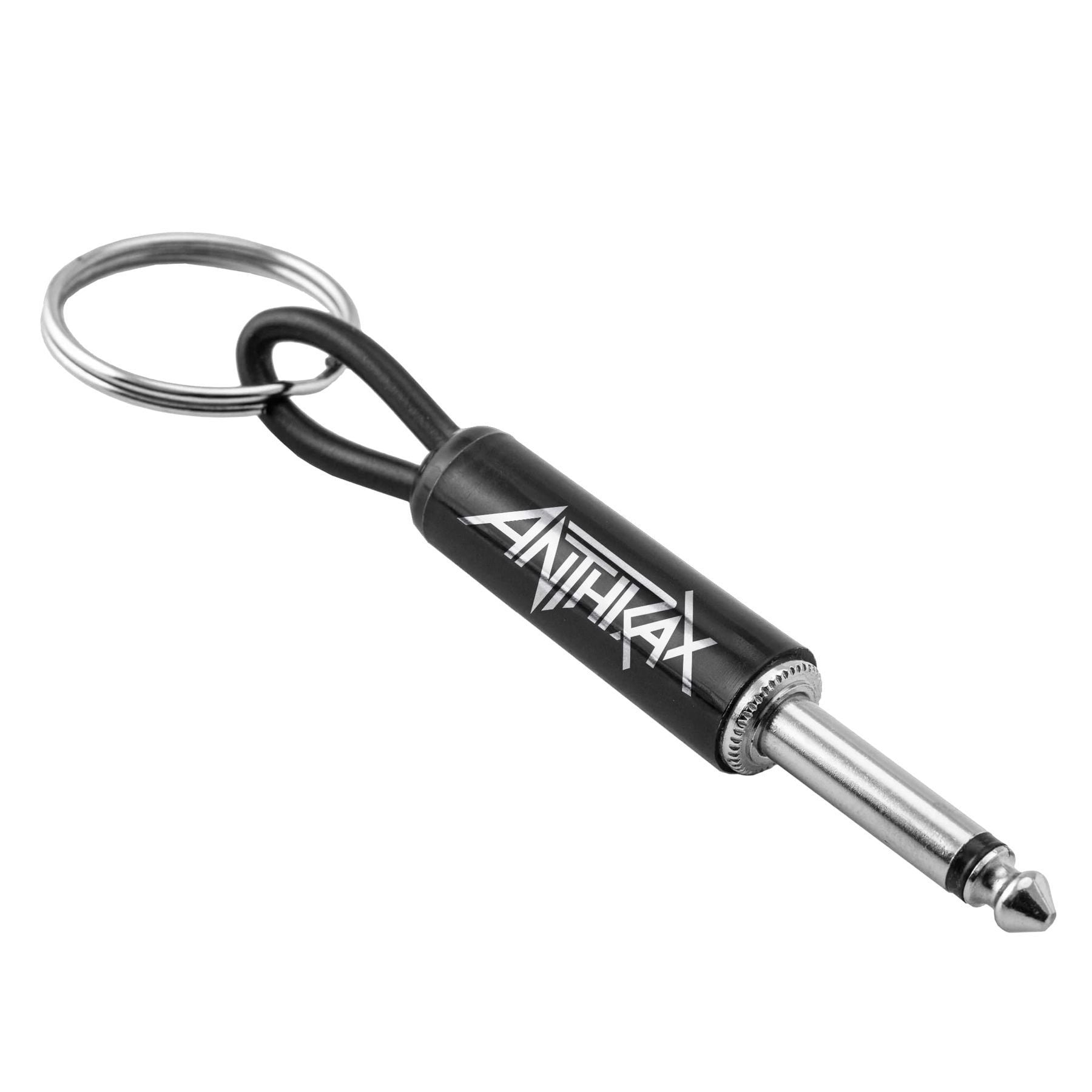 P Pluginz Jack Rack wall mounting Key Hanger. Includes 4 Guitar Plug Keychains and wall mounting Hardware. (Anthrax) — Slide 6 of 9