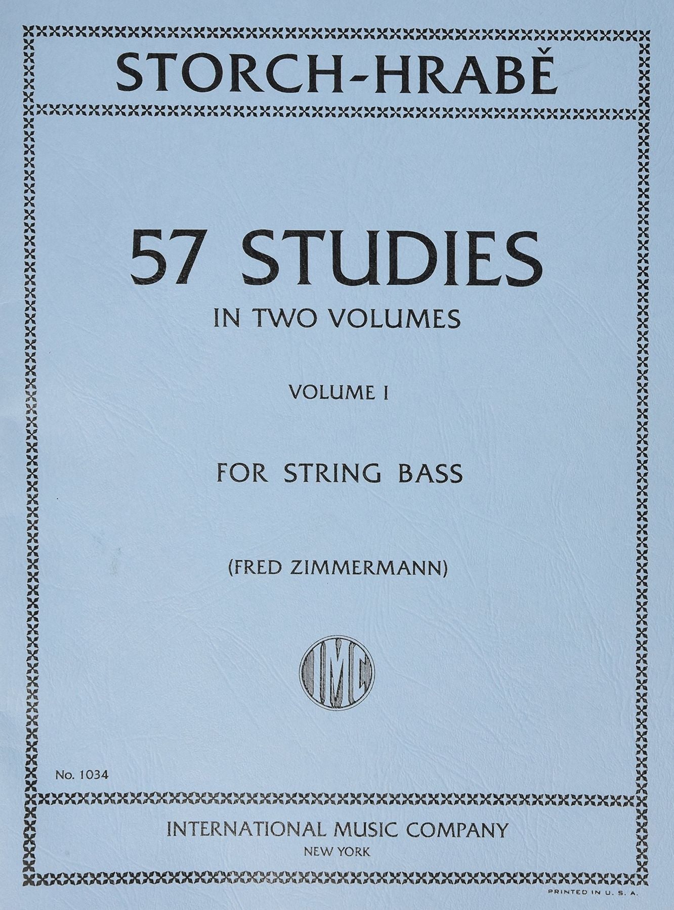 Storch / Hrabe - 57 Studies Volume 1 For Bass Published by International Music Company