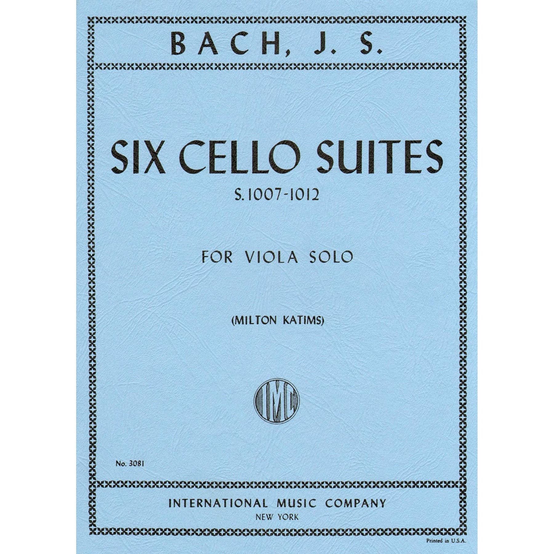 Bach, J.S. - 6 Cello Suites, BWV 1007-1012 - Viola solo - by Milton Katims - International — Slide 1 of 3