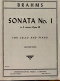 Sonata No. 1 in E minor, Op. 38 [for CELLO and PIANO]