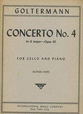 Goltermann Georg Concerto No 4 In G Major Op. 65 Cello Piano - by Julius Klengel Leonard Rose