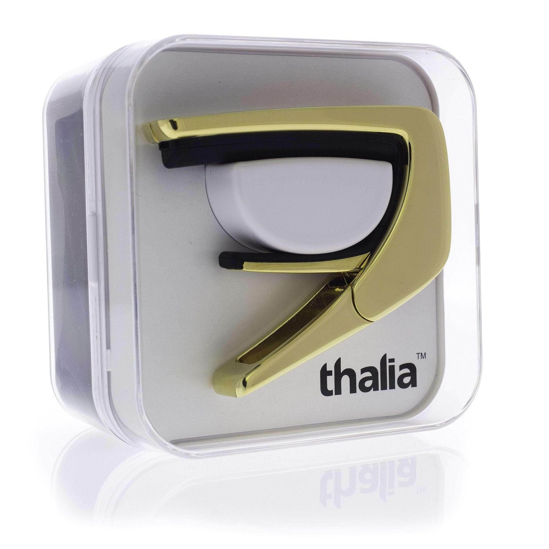 THALIA BLACK CHROME FINISH CAPO WITH SAPELE INLAY — Slide 2 of 3