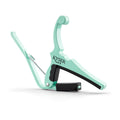 Kyser Musical Products Fender X Quick-Change Electric Guitar Capo, KGEFSGA, Surf Green - For Electric Guitars, Collaboration with Fender, Made in USA, Quality, Strong, Lightweight, Quick