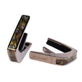 Thalia Guitar Capo - Deluxe Series (New Model with (2) Universal OctaveTouch Fret Pads) Black Chrome - Pearl Peacock
