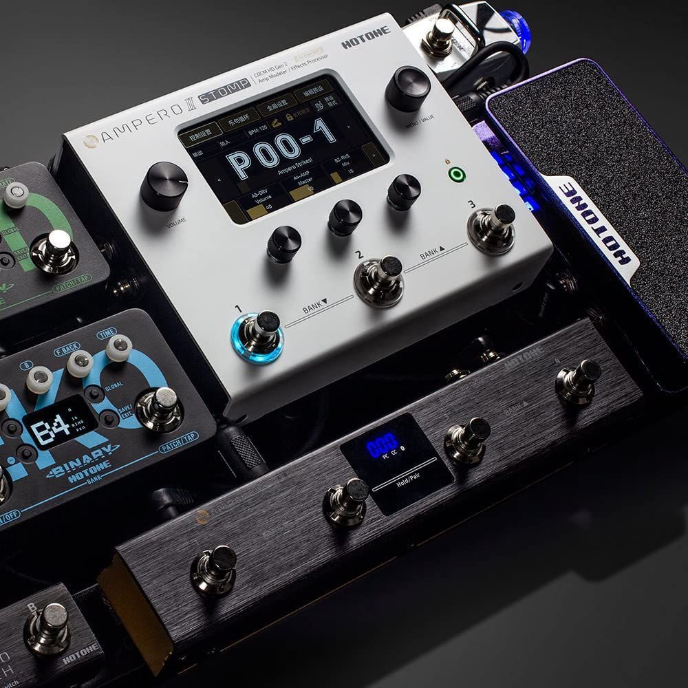 HOTONE Guitar Multi Effects Processor Multi Effects Pedal Touch Screen Guitar Bass Amp Modeling IR Cabinets Simulation Guitar Effects Pedal Multi FX Processor Ampero II Stomp — Slide 7 of 7
