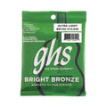 GHS Strings - Bright Bronze Acoustic Guitar Strings – Ultra Light Gauge 10-46 (BB10U Set) – 80/20 Bronze Copper-Zinc Alloy – Bright Tone, Extra Clarity, Long-Lasting Guitar Strings