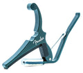 Kyser Musical Products Fender X Quick-Change Electric Guitar Capo, KGEFSHGA, Sherwood Green - For Electric Guitars, Collaboration with Fender, Made in USA, Quality, Strong, Lightweight, Quick