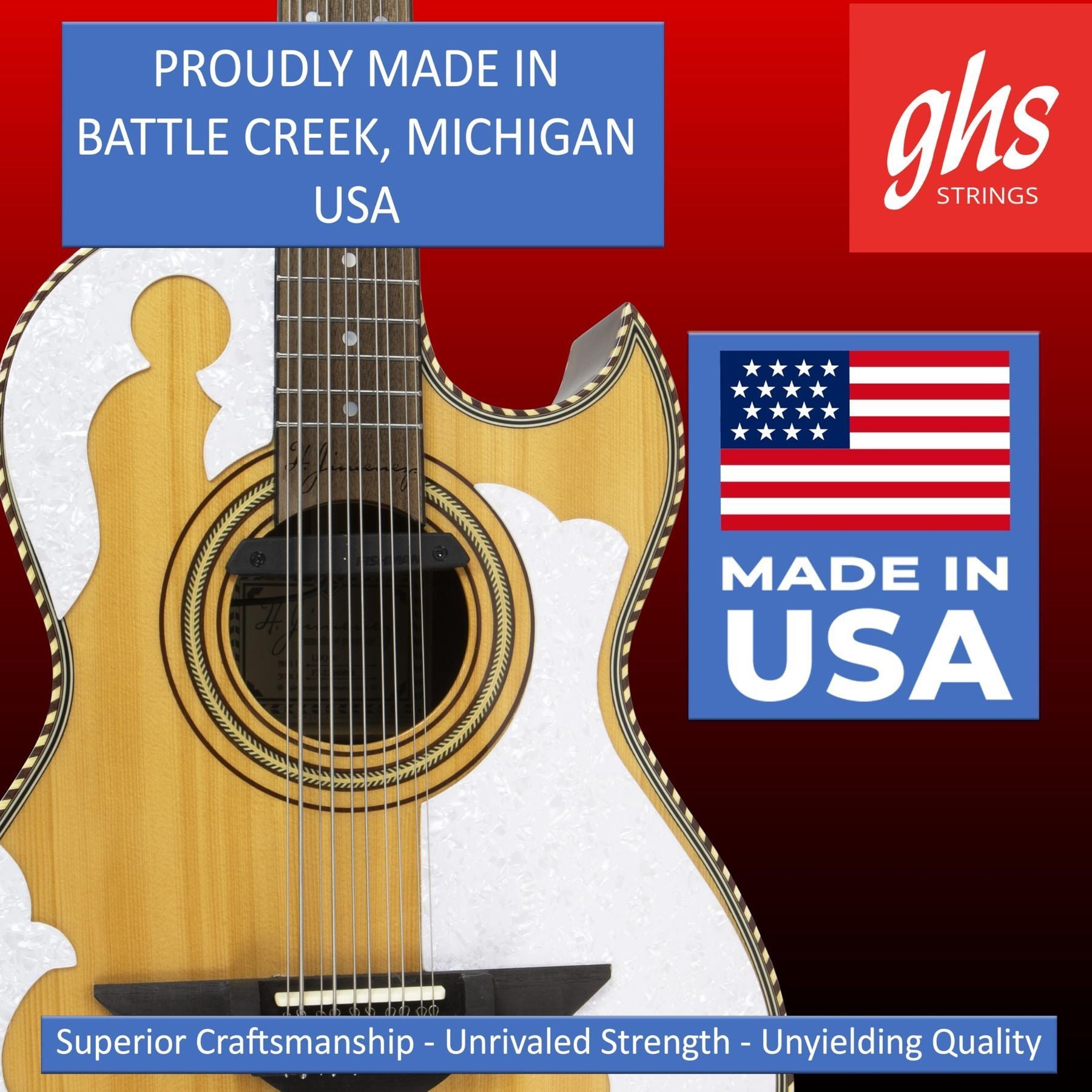 GHS Strings - Bajo Quinto Strings - Stainless Steel -Bright & Powerful Sound - Ball End, 10 Strings -BSX-10BE SET - 2 PACK — Slide 7 of 7