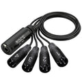 SoundTools CAT Tails Male – 4 Channel Male XLR to RJ45 Adapter – Analog Audio Over CAT5e/6/7 – Neutrik Connectors – Mogami AES3 Grade Cable – Durable Aluminum Housing for Stage, Studio & Live Sound