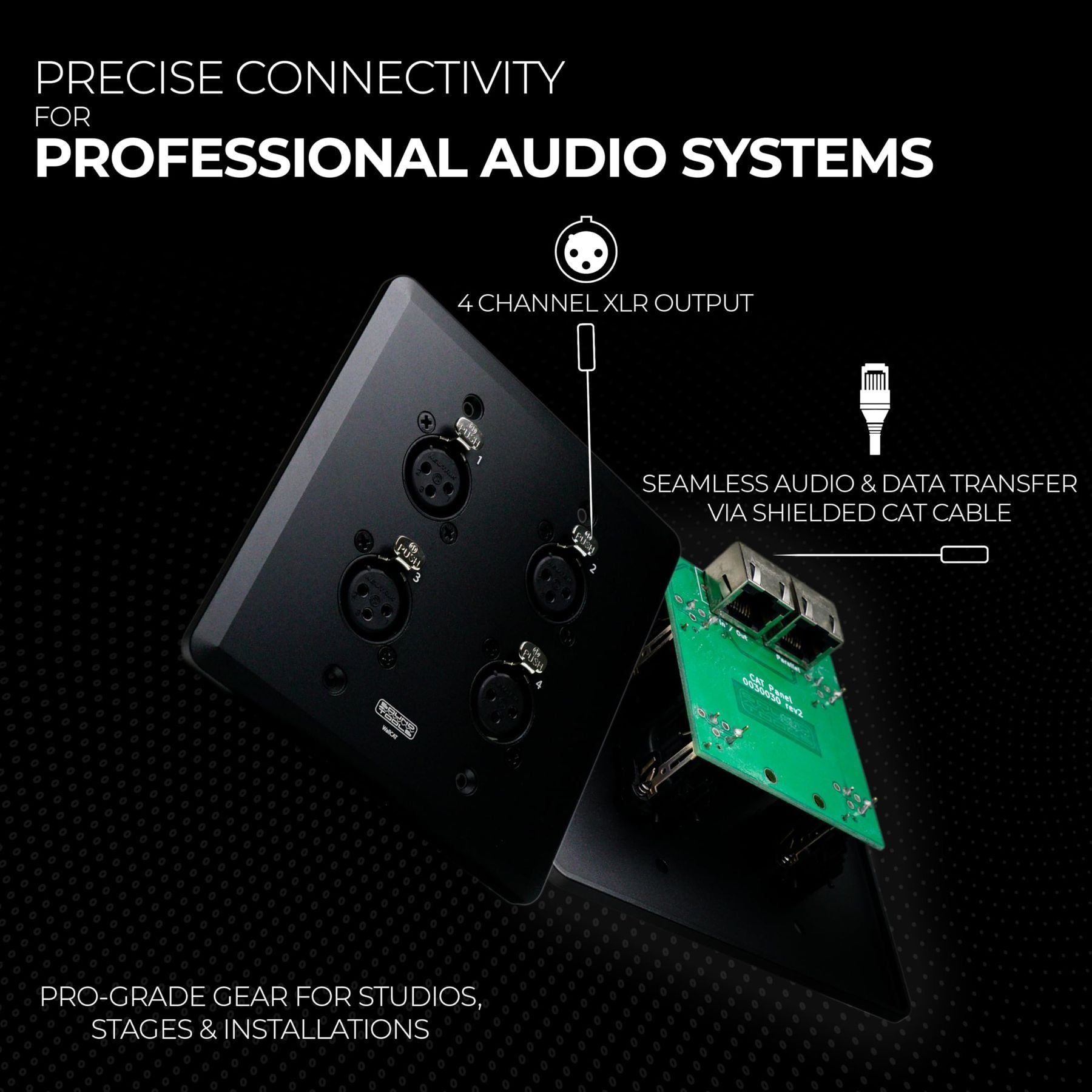 Sound Tools Wall CAT FX-S (Female, Silver) - Audio Over Shielded CAT Cable. Capable of Sending Analog Audio, DMX, Clear-Com and AES. — Slide 2 of 5