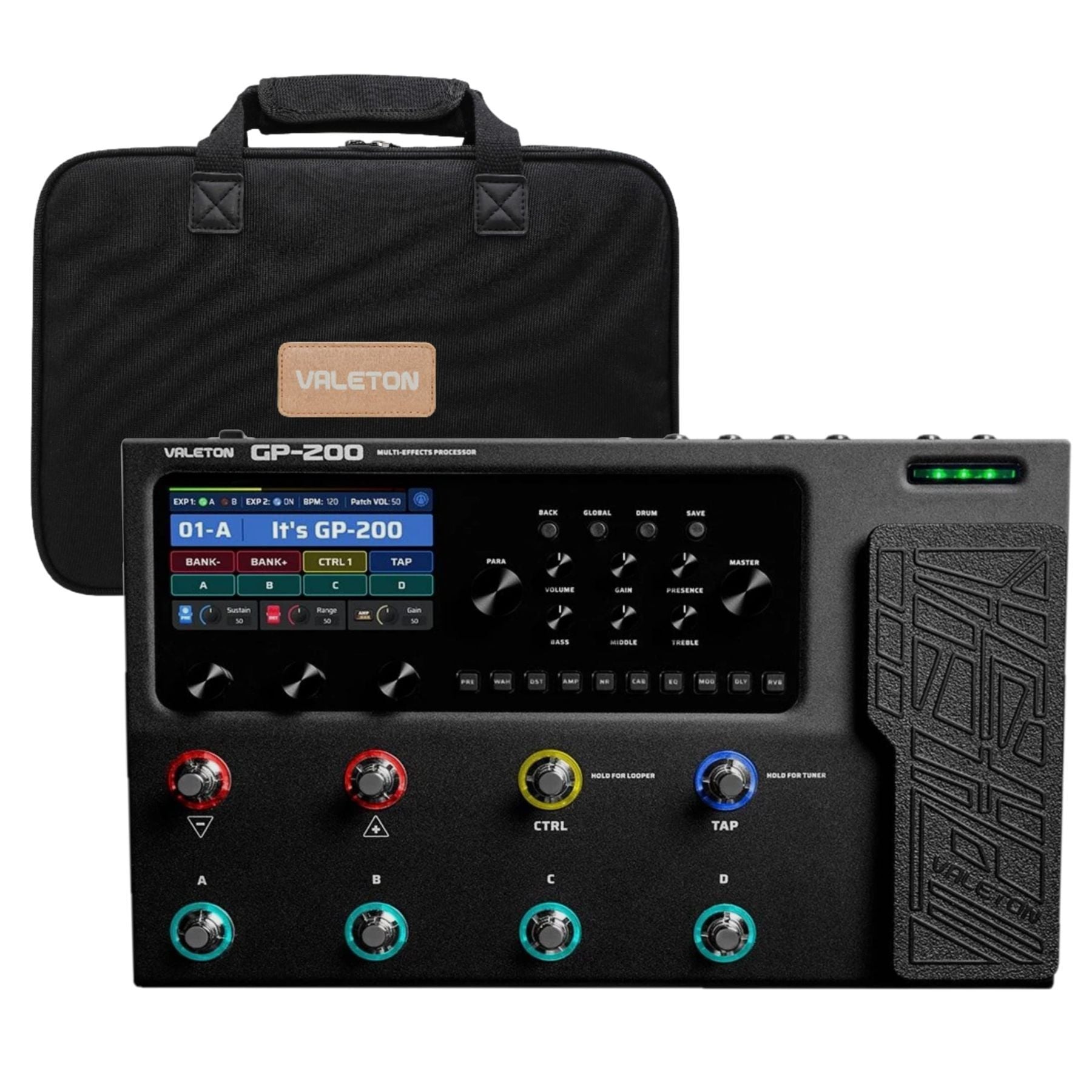 Valeton GP200 Multi Effects Processor + Gig Bag Black Bundle — Slide 1 of 8