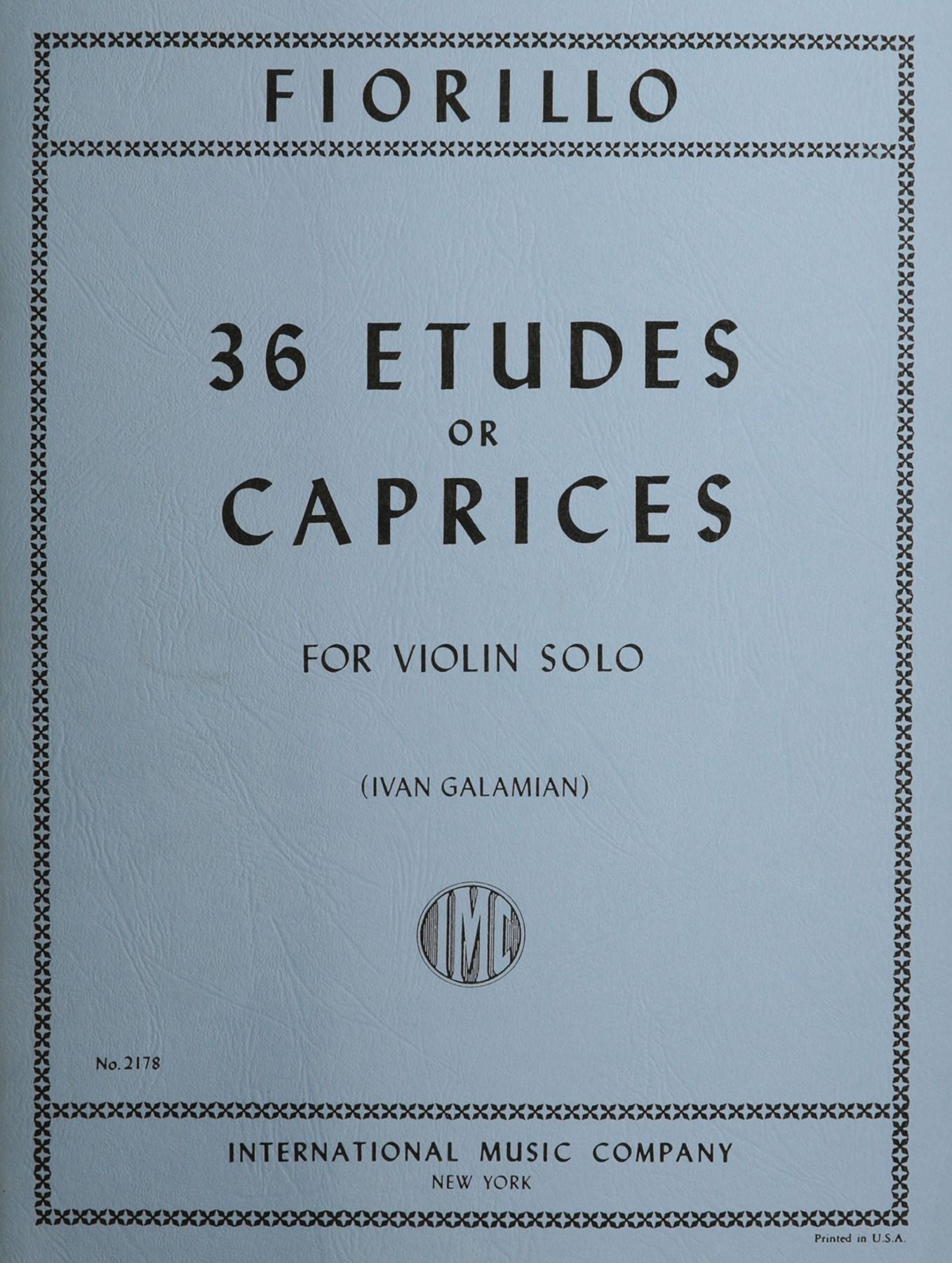 Fiorillo, Federigo - 36 Etudes or Caprices - Violin - by Ivan Galamian - International — Slide 1 of 2