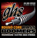 GHS Strings RC-M3045 Round Core Bass Boomers, 4-Set, Medium Gauge, 45-105, (37.25" winding)