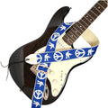 D'Andrea Ace Vintage Reissue guitar strap in Peace & Dove Blue design