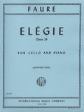 Faure, Gabriel - Elegy, Op. 24 - Cello and Piano - edited by Leonard Rose - International Edition