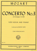 Mozart, Concerto No. 3 In G Major- K. 216, For Violin And Piano.