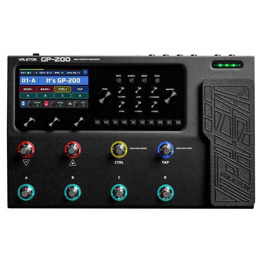 VALETON GP-200 Multi-Effects Guitar/Bass Pedal with Expression, FX Loop, MIDI, Amp Modeling, IR Cab Simulation, Stereo, USB Interface — Slide 1 of 7