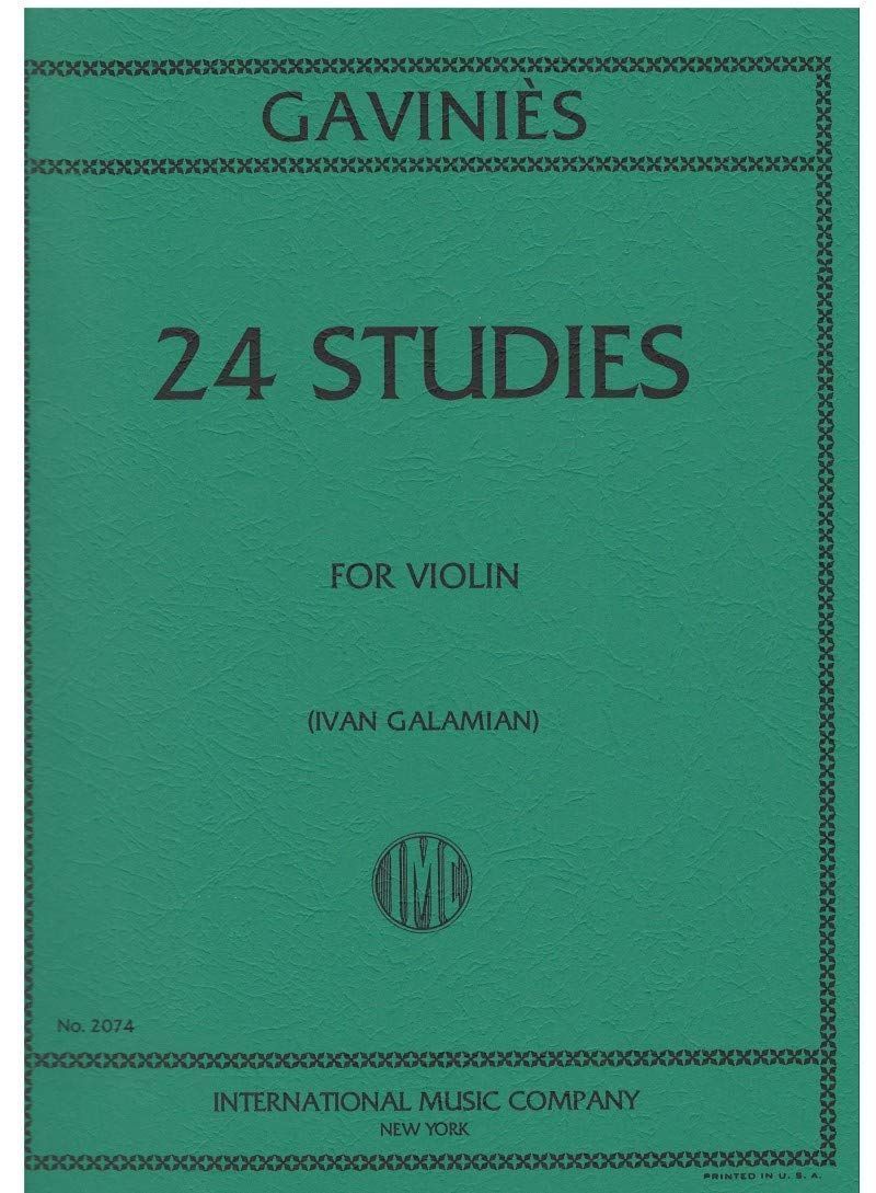 Gavinies, Pierre - 24 Studies - Violin solo - edited by Ivan Galamian - International Edition