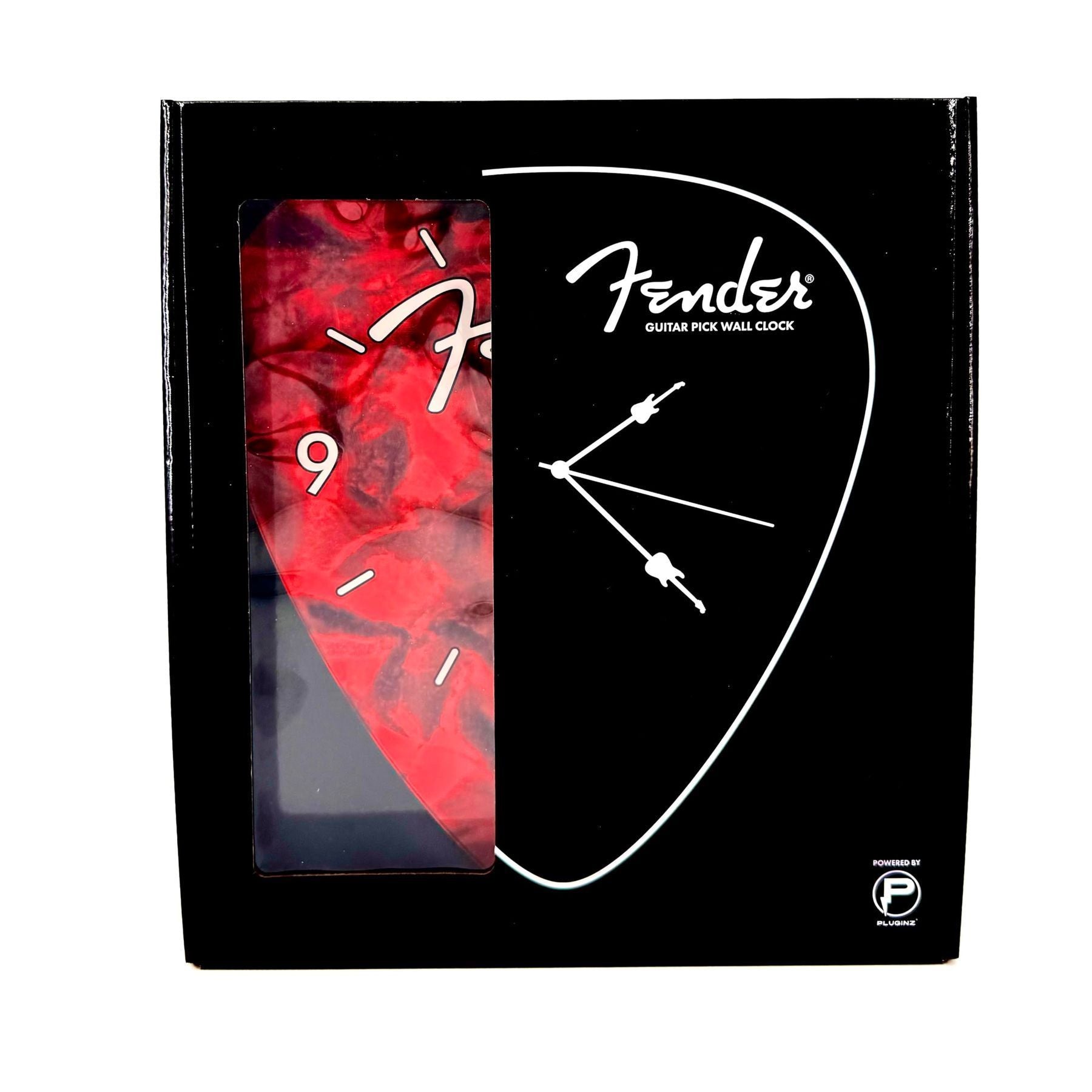 P Pluginz Fender Guitar Pick Wall Clock (Red) — Slide 8 of 8