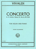 INT1864 - Vivaldi Concerto in A minor, Opus III, No. 6, RV356 For Violin and Piano