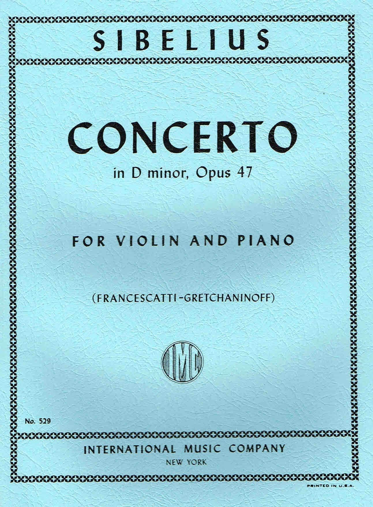 Concerto in D Minor, Opus 47 [Violin/Piano format]