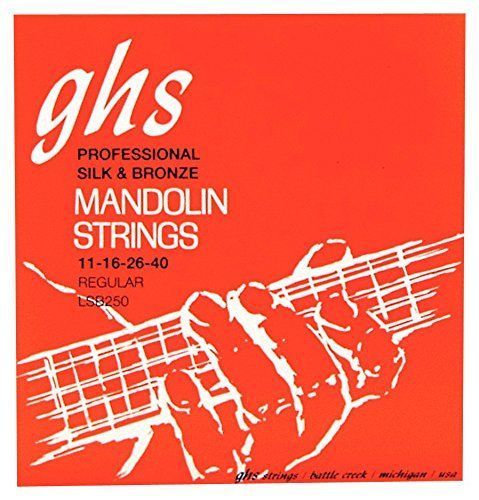 GHS Strings - Mandolin Strings - Silk & Bronze - Loop End - Regular Gauge - 011-040 - Model: LSB250 SET