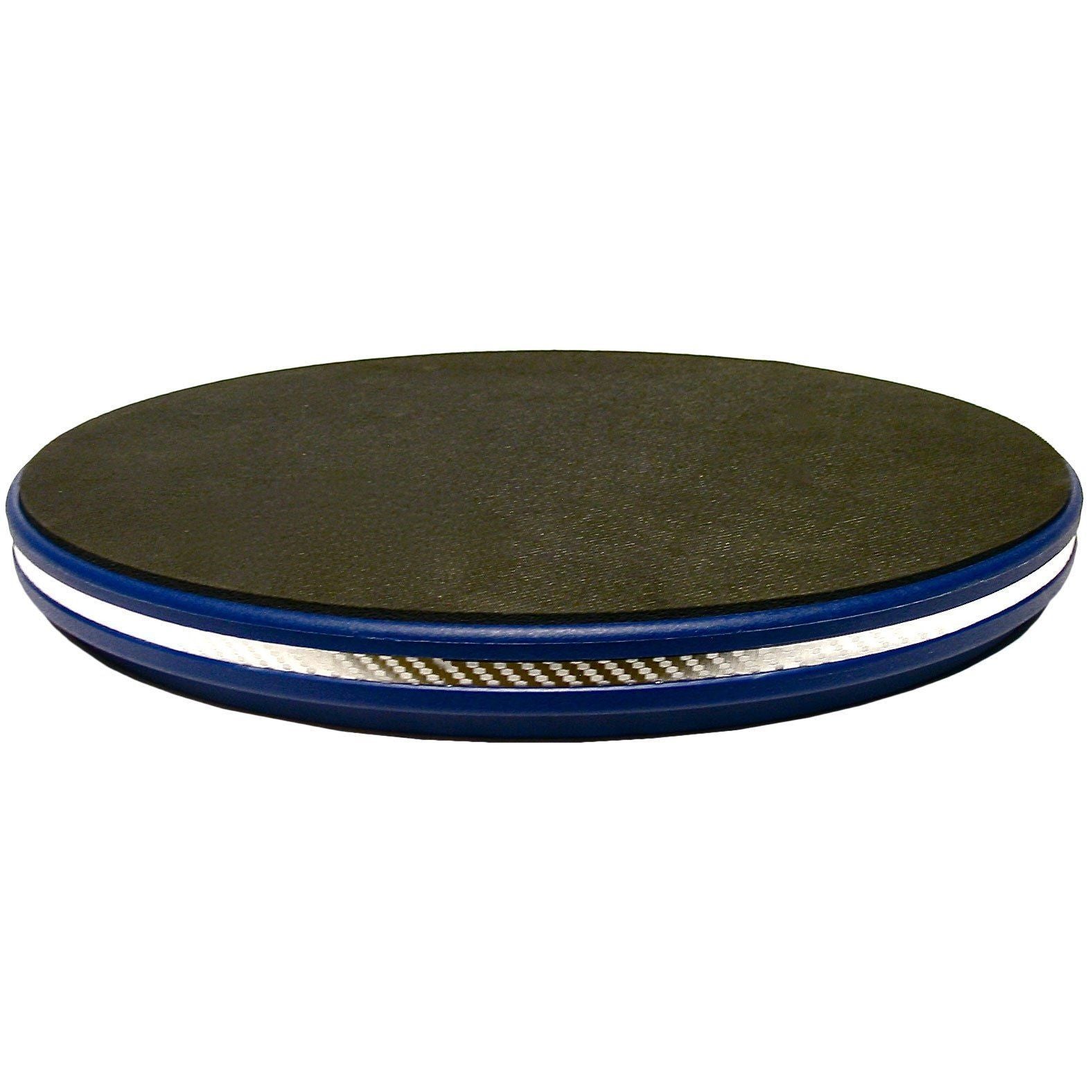 Offworld Invader V3 Scott Johnson blue practice pad — low side profile showing the blue rim and layered construction — Slide 2 of 5