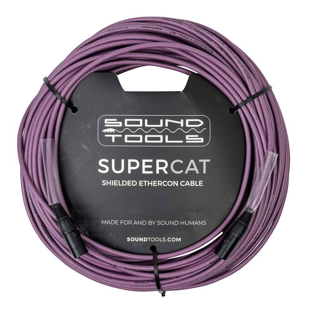 Sound Tools SuperCAT Professional Grade Shielded CAT5e etherCON Cable – High-Speed Ethernet Cable with 6Gbps Data Transfer – Flexible Polyurethane Jacket & Neutrik Connectors (150 feet, Purple) — Slide 5 of 5
